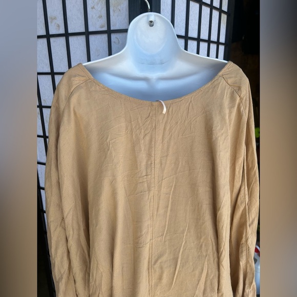 FREE PEOPLE WHAT A STATEMENT TUNIC TOP OAT BRAN size Medium - Picture 6 of 10